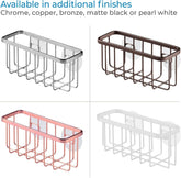 Idesign Rust-Resistant Stainless Steel Sponge Holder for Kitchen Sink with Suction Cups, the Gia Collection - Set of 1, Satin