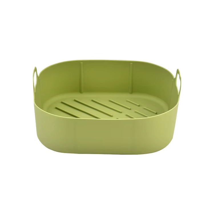 1/2 Airfryer Silicone Basket Oven Baking Tray Silicone Mold for Air Fryer Pizza Fried Chicken Basket Air Fryer Baking Dishes Pan