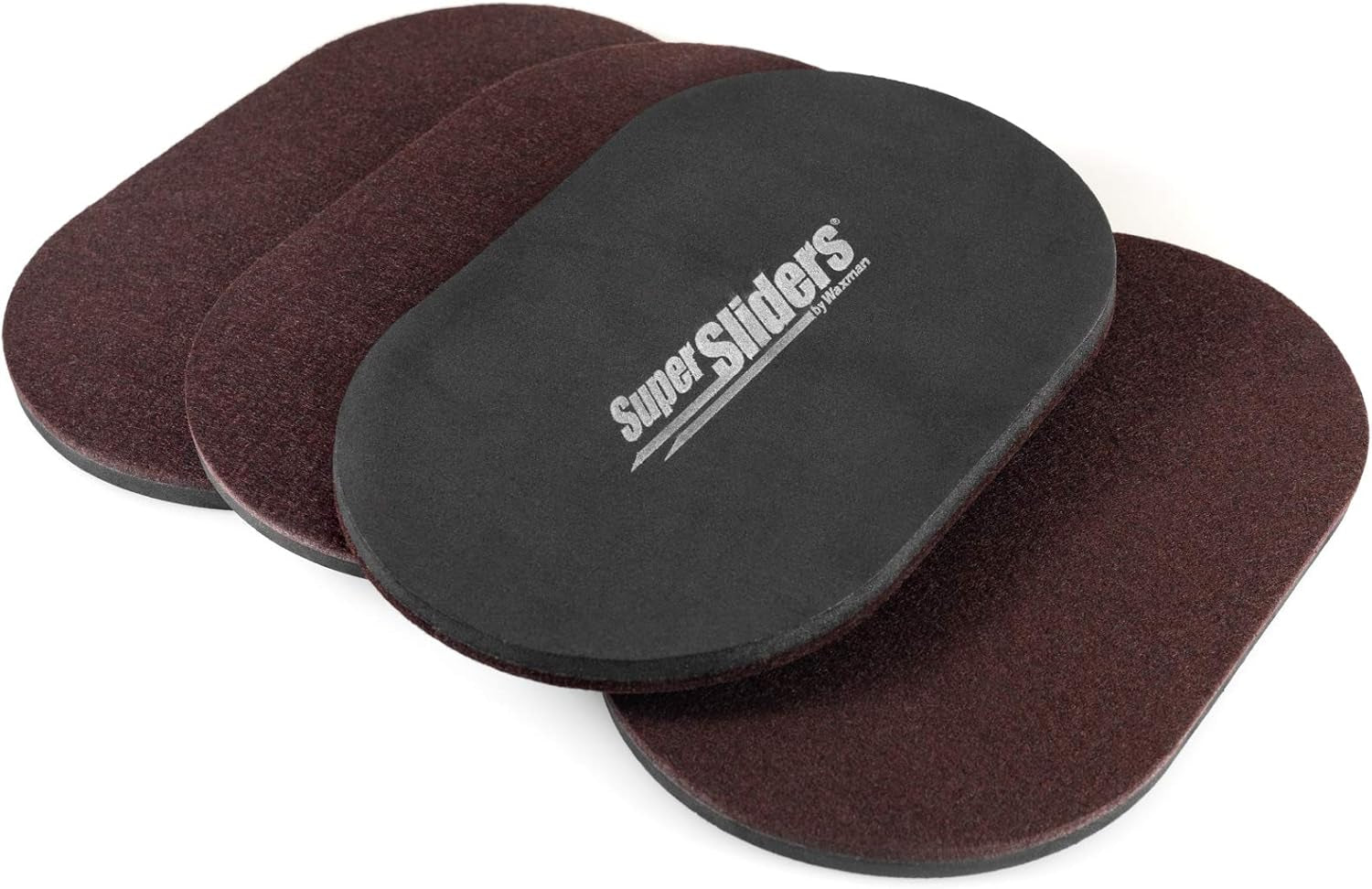 5 3/4" X 9 1/2" Oval Reusable Furniture Sliders for Hard Surfaces - Effortless Moving and Surface Protection, Brown (8 Pack)