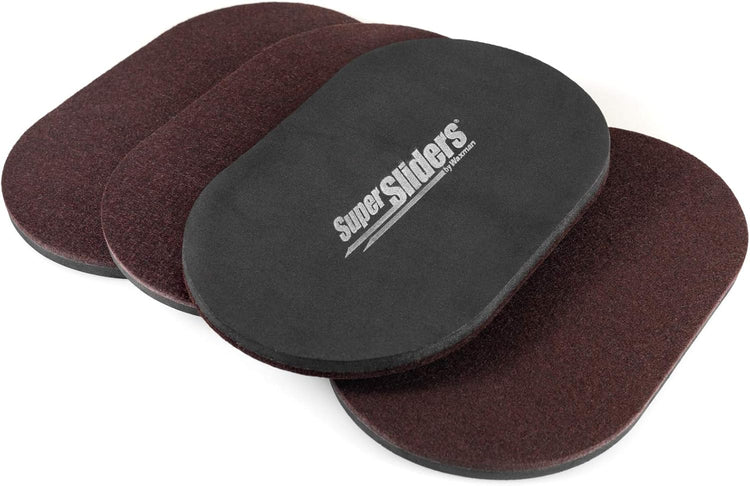 5 3/4" X 9 1/2" Oval Reusable Furniture Sliders for Hard Surfaces - Effortless Moving and Surface Protection, Brown (8 Pack)